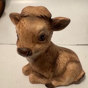Vintage Ceramic Cow Figurine UC CTI Japan.